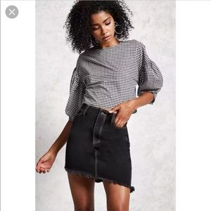 Asymmetrical Denim Skirt